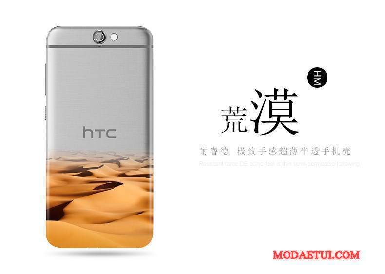 Futerał Htc One A9 Relief Przezroczysty Szary, Etui Htc One A9 Ochraniacz Cienkie Nubuku