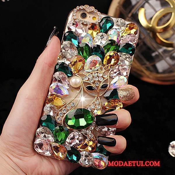 Futerał Htc One M7 Luksusowy Lis Purpurowy, Etui Htc One M7 Rhinestone Tendencja Proszek