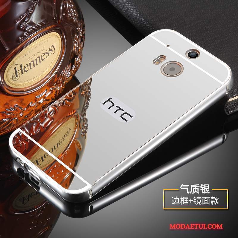 Futerał Htc One M8 Metal Granica Różowe, Etui Htc One M8 Na Telefon