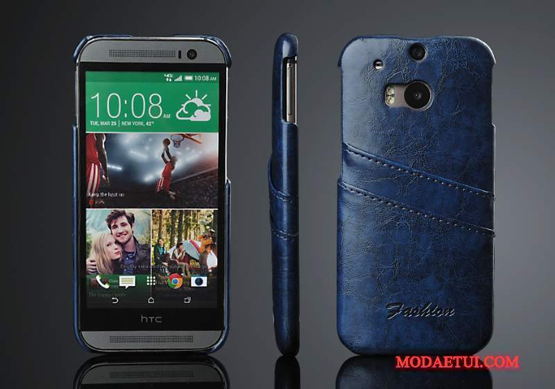 Futerał Htc One M8 Skóra Tylna Pokrywa Tendencja, Etui Htc One M8 Ochraniacz Czerwonyna Telefon