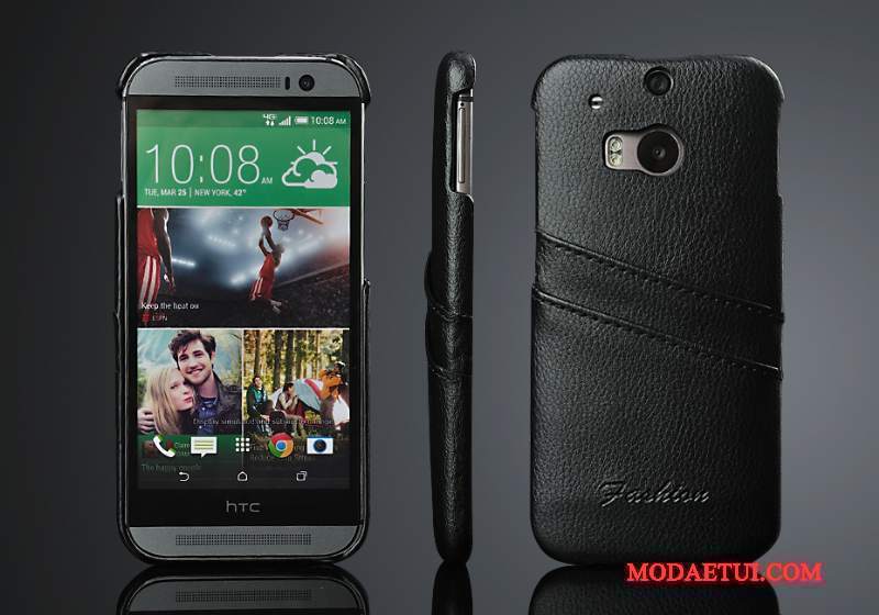 Futerał Htc One M8 Skóra Tylna Pokrywa Tendencja, Etui Htc One M8 Ochraniacz Czerwonyna Telefon