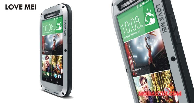 Futerał Htc One M8 Torby Nubuku Anti-fall, Etui Htc One M8 Metal Trzy Mechanizmy Obronne Czarny