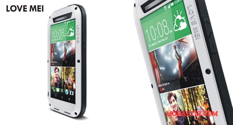 Futerał Htc One M8 Torby Nubuku Anti-fall, Etui Htc One M8 Metal Trzy Mechanizmy Obronne Czarny