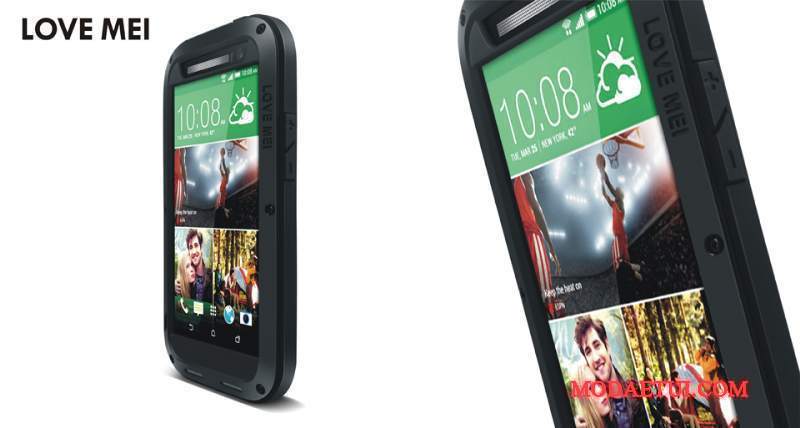 Futerał Htc One M8 Torby Nubuku Anti-fall, Etui Htc One M8 Metal Trzy Mechanizmy Obronne Czarny