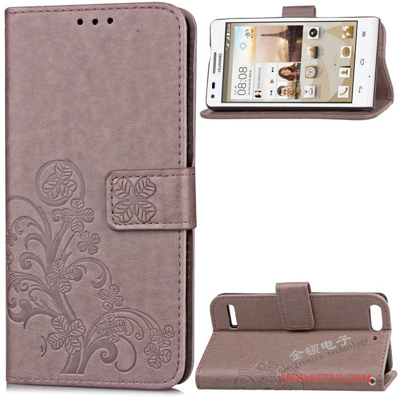 Futerał Huawei Ascend G6 Pokrowce Purpurowyna Telefon, Etui Huawei Ascend G6 Ochraniacz Ciemno Anti-fall