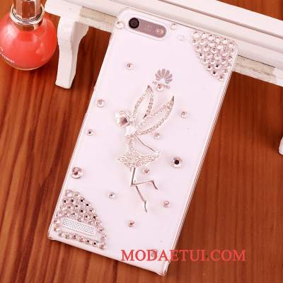 Futerał Huawei Ascend G6 Rhinestone Na Telefon Niebieski, Etui Huawei Ascend G6 Ochraniacz