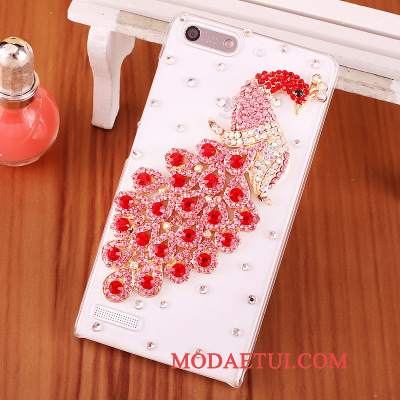 Futerał Huawei Ascend G6 Rhinestone Na Telefon Niebieski, Etui Huawei Ascend G6 Ochraniacz