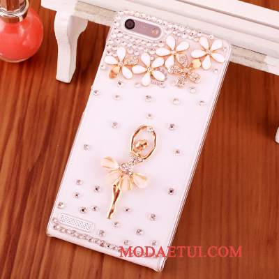 Futerał Huawei Ascend G6 Rhinestone Na Telefon Niebieski, Etui Huawei Ascend G6 Ochraniacz