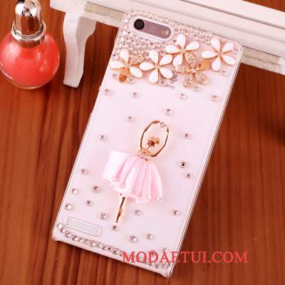 Futerał Huawei Ascend G6 Rhinestone Na Telefon Niebieski, Etui Huawei Ascend G6 Ochraniacz