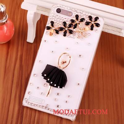 Futerał Huawei Ascend G6 Rhinestone Na Telefon Niebieski, Etui Huawei Ascend G6 Ochraniacz