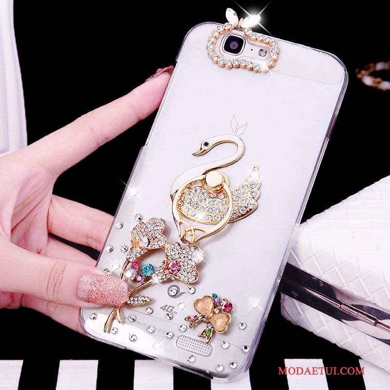 Futerał Huawei Ascend G7 Rhinestone Białyna Telefon, Etui Huawei Ascend G7 Tendencja Ring