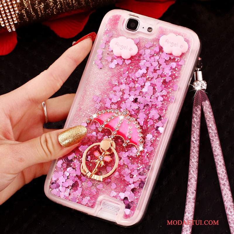 Futerał Huawei Ascend G7 Rhinestone Quicksand Ring, Etui Huawei Ascend G7 Ochraniacz Tendencjana Telefon