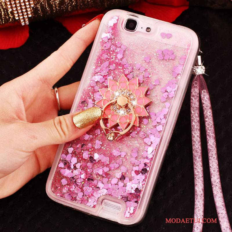 Futerał Huawei Ascend G7 Rhinestone Quicksand Ring, Etui Huawei Ascend G7 Ochraniacz Tendencjana Telefon