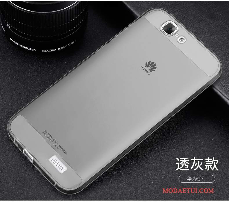 Futerał Huawei Ascend G7 Silikonowe Różowe Przezroczysty, Etui Huawei Ascend G7 Ochraniacz Lekki I Cienkina Telefon