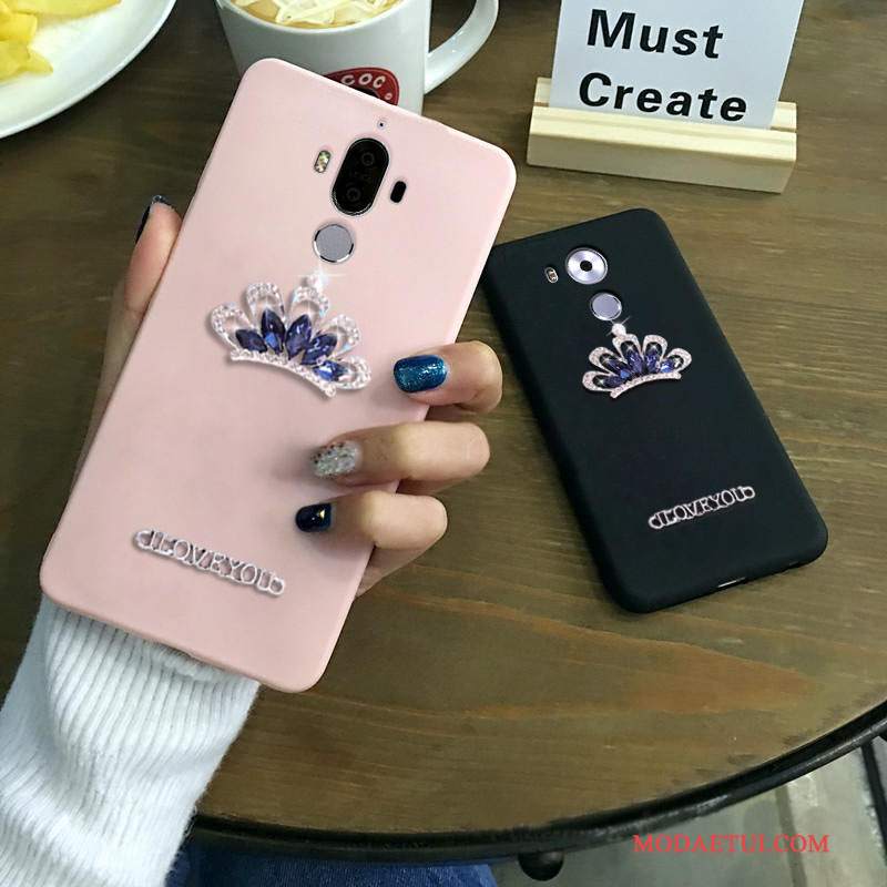 Futerał Huawei Ascend Mate 7 Rhinestone Czerwony Serce, Etui Huawei Ascend Mate 7 Miękki Na Telefon