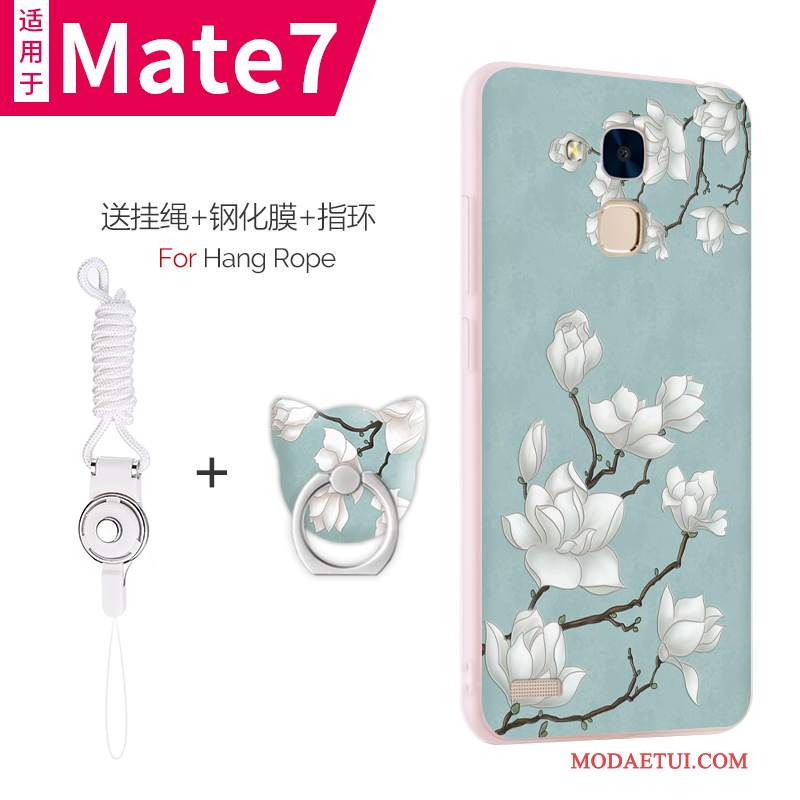 Futerał Huawei Ascend Mate 7 Silikonowe Na Telefon Anti-fall, Etui Huawei Ascend Mate 7 Ochraniacz Jasny Niebieski Cienkie