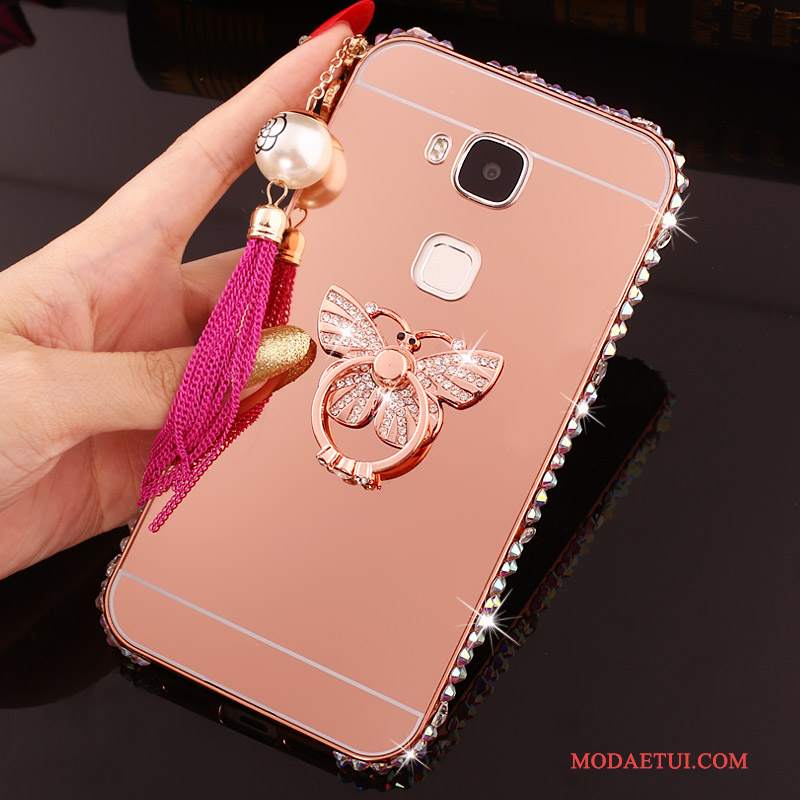 Futerał Huawei G7 Plus Metal Anti-fallna Telefon, Etui Huawei G7 Plus Ochraniacz Złoto Ring