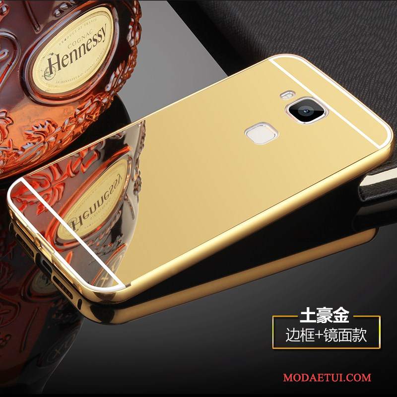 Futerał Huawei G7 Plus Metal Na Telefon Żółty, Etui Huawei G7 Plus Tylna Pokrywa