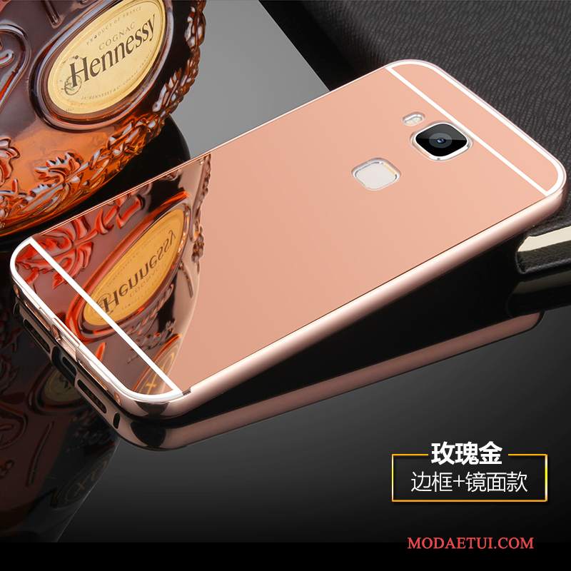 Futerał Huawei G7 Plus Metal Tylna Pokrywana Telefon, Etui Huawei G7 Plus Ochraniacz Niebieski Trudno