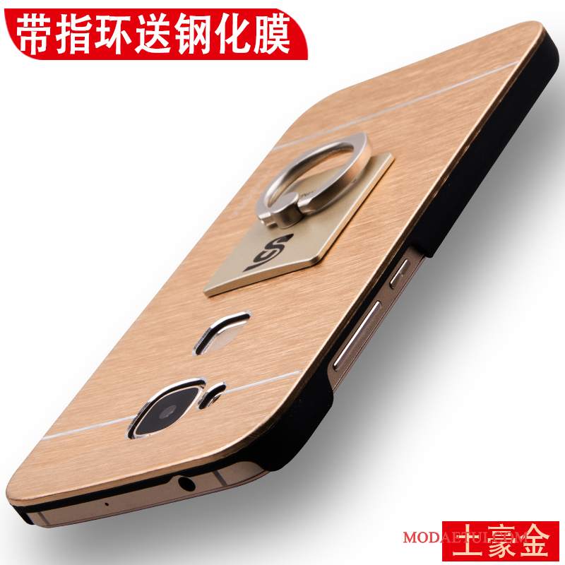 Futerał Huawei G7 Plus Metal Złotona Telefon, Etui Huawei G7 Plus Ochraniacz Trudno Nubuku