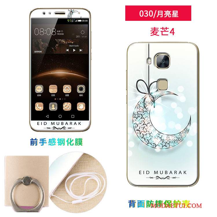 Futerał Huawei G7 Plus Miękki Wiszące Ozdoby Szkło Hartowane, Etui Huawei G7 Plus Silikonowe Na Telefon Filmy