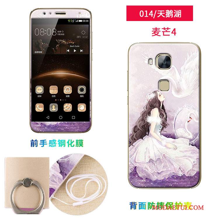 Futerał Huawei G7 Plus Miękki Wiszące Ozdoby Szkło Hartowane, Etui Huawei G7 Plus Silikonowe Na Telefon Filmy