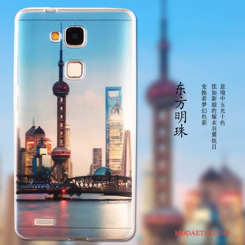Futerał Huawei G7 Plus Ochraniacz Anti-fallna Telefon, Etui Huawei G7 Plus Miękki Niebieski
