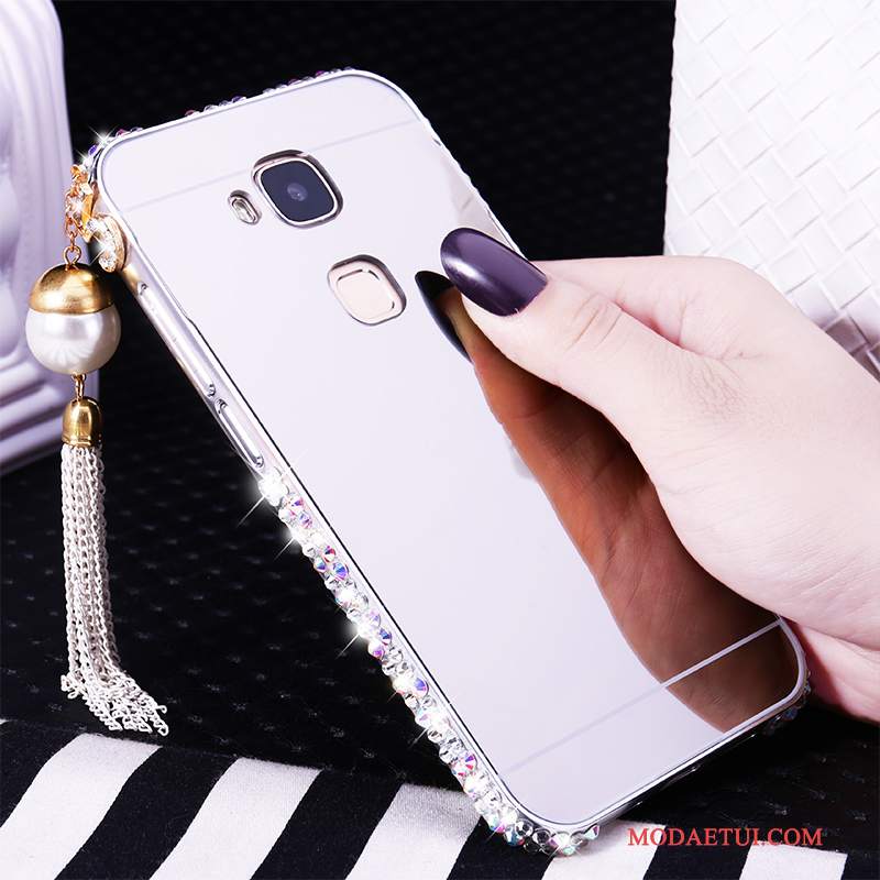 Futerał Huawei G7 Plus Ochraniacz Na Telefon Trudno, Etui Huawei G7 Plus Rhinestone Granica Srebro