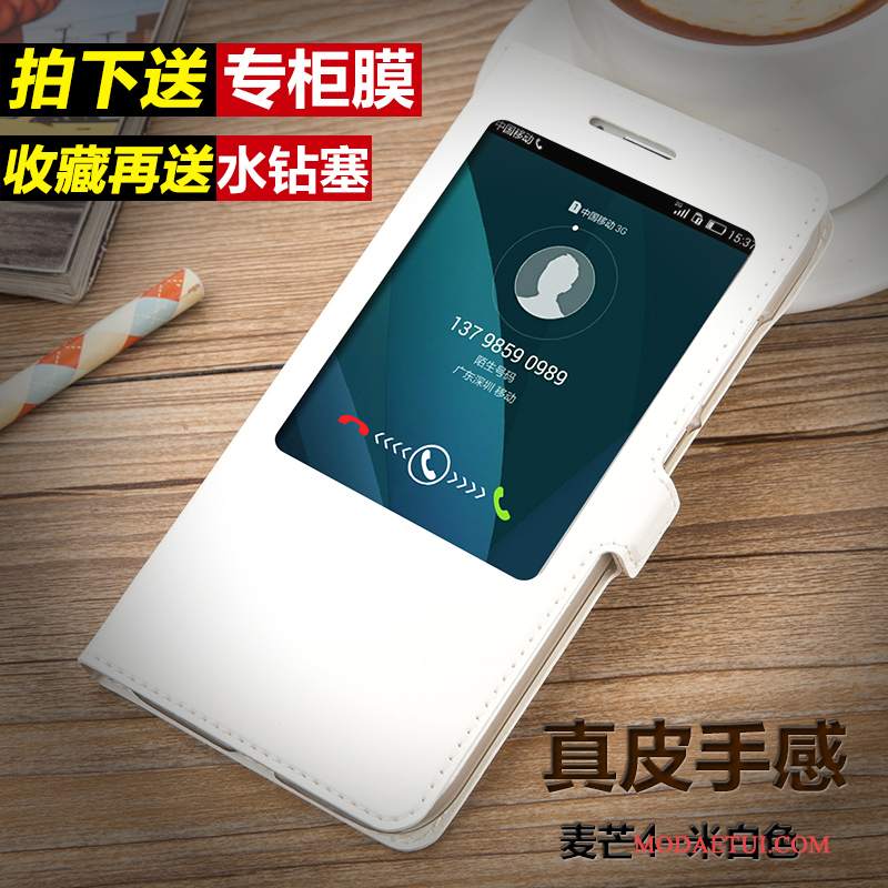 Futerał Huawei G7 Plus Pokrowce Siatkowena Telefon, Etui Huawei G7 Plus Skóra Złoto Spoczynek