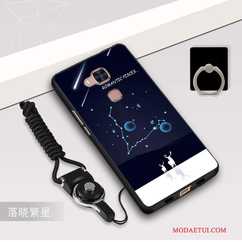 Futerał Huawei G7 Plus Silikonowe Anti-fallna Telefon, Etui Huawei G7 Plus Ochraniacz Wiszące Ozdoby Ciemno Niebieski