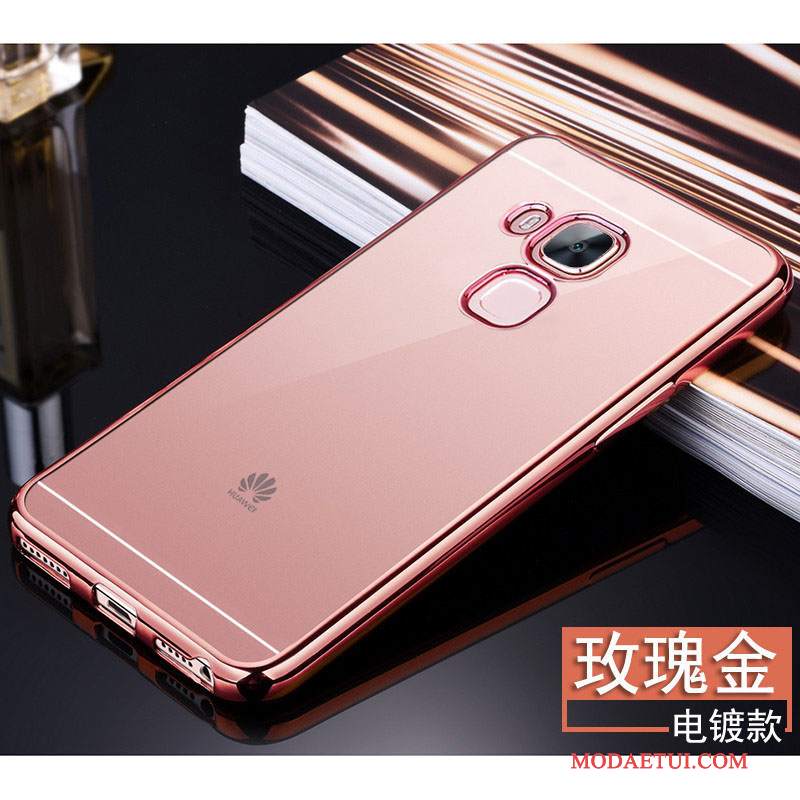 Futerał Huawei G7 Plus Silikonowe Różowe Przezroczysty, Etui Huawei G7 Plus Miękki Na Telefon Anti-fall