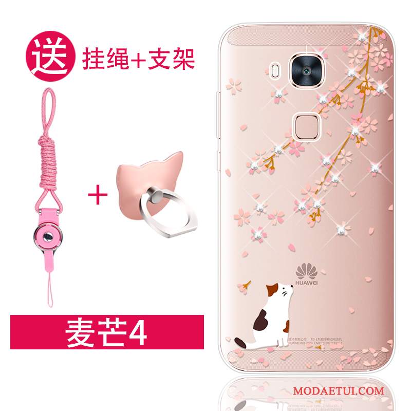 Futerał Huawei G7 Plus Silikonowe Różowe Tendencja, Etui Huawei G7 Plus Miękki Anti-fallna Telefon