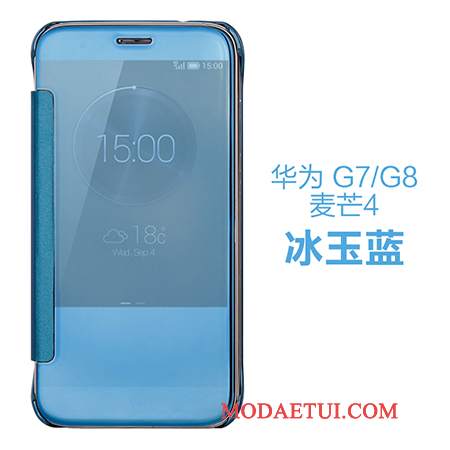 Futerał Huawei G7 Plus Skóra Lustrona Telefon, Etui Huawei G7 Plus Ochraniacz Smok