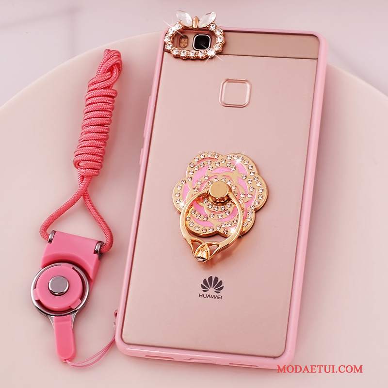 Futerał Huawei G9 Lite Miękki Młodzieżna Telefon, Etui Huawei G9 Lite Silikonowe Różowe Wiszące Ozdoby