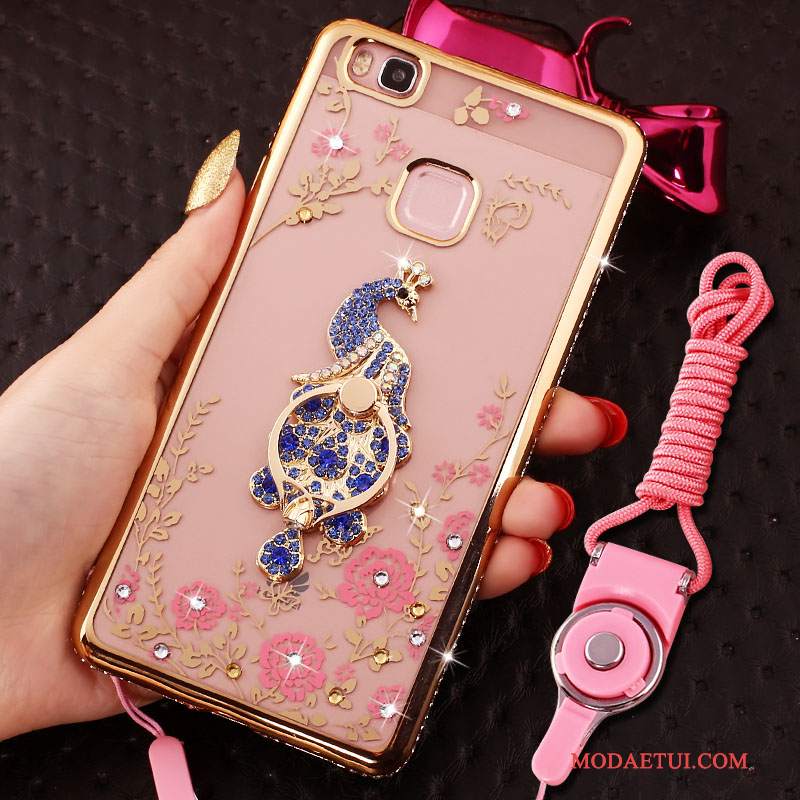 Futerał Huawei G9 Lite Rhinestone Granica Ring, Etui Huawei G9 Lite Ochraniacz Wiszące Ozdoby Młodzież