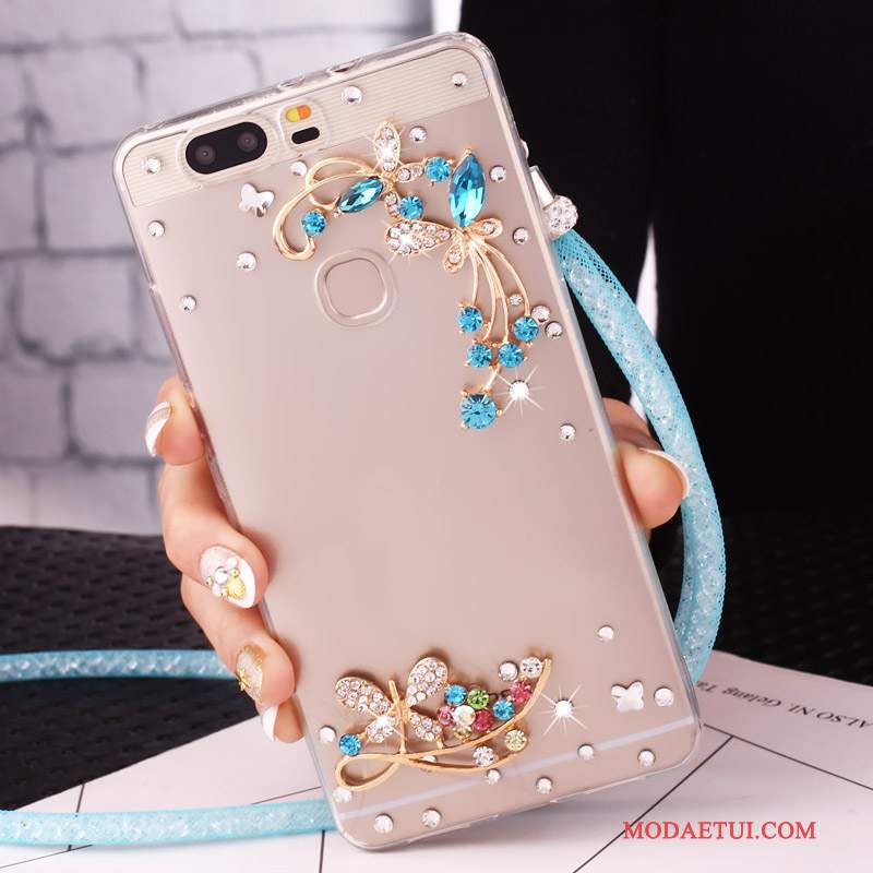 Futerał Huawei G9 Lite Rhinestone Ring Młodzież, Etui Huawei G9 Lite Ochraniacz Różowe Klamra