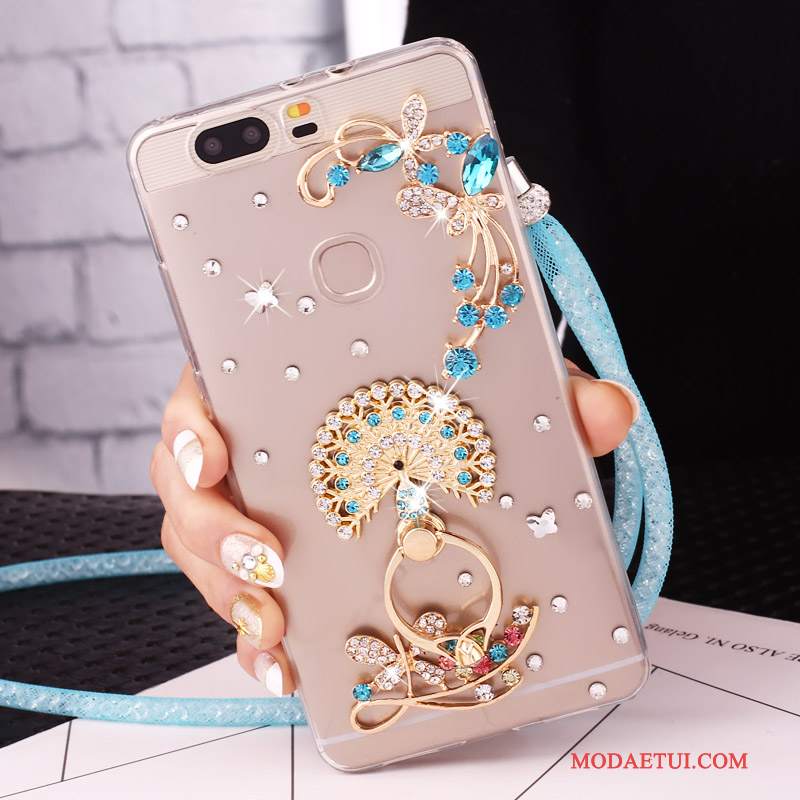 Futerał Huawei G9 Lite Rhinestone Ring Młodzież, Etui Huawei G9 Lite Ochraniacz Różowe Klamra