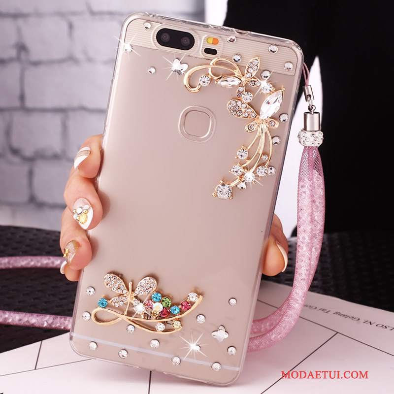 Futerał Huawei G9 Lite Rhinestone Ring Młodzież, Etui Huawei G9 Lite Ochraniacz Różowe Klamra