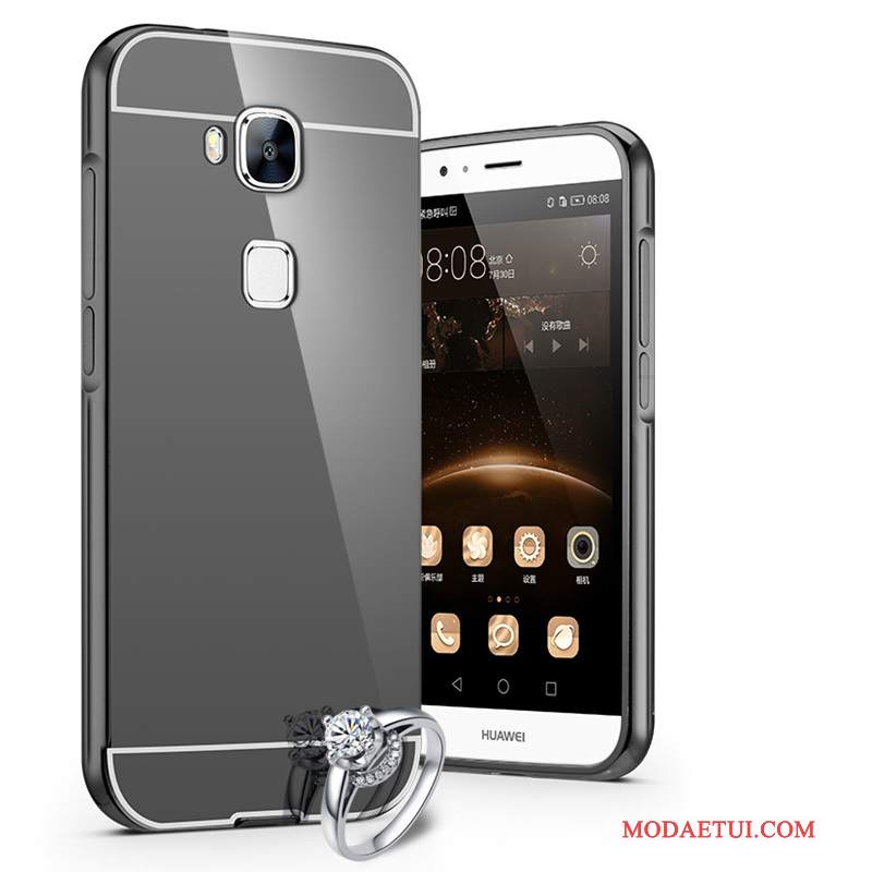 Futerał Huawei G9 Plus Metal Granica Trudno, Etui Huawei G9 Plus Ochraniacz Tendencja Ciemno