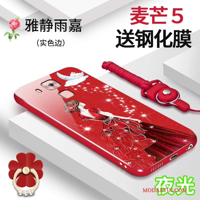 Futerał Huawei G9 Plus Miękki Anti-fall Czerwony, Etui Huawei G9 Plus Silikonowe Na Telefon Tendencja