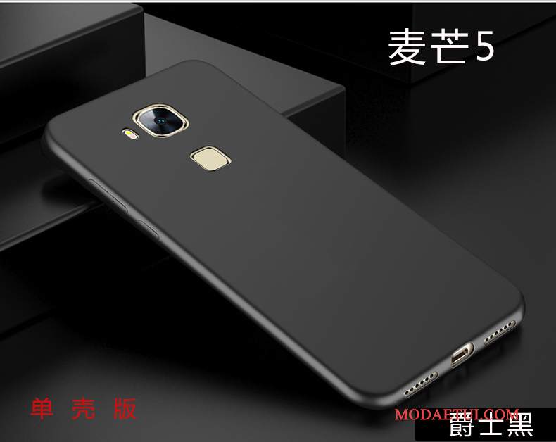 Futerał Huawei G9 Plus Silikonowe Na Telefon Czarny, Etui Huawei G9 Plus Miękki Anti-fall Nubuku