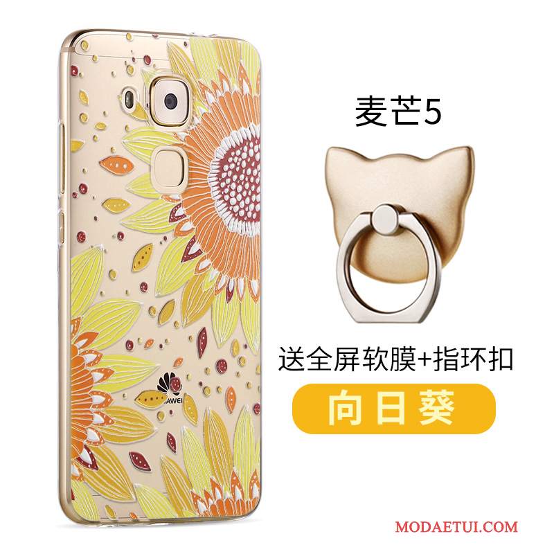 Futerał Huawei G9 Plus Silikonowe Różowe Anti-fall, Etui Huawei G9 Plus Miękki Na Telefon