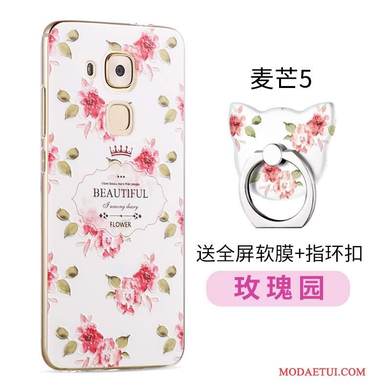 Futerał Huawei G9 Plus Silikonowe Różowe Anti-fall, Etui Huawei G9 Plus Miękki Na Telefon