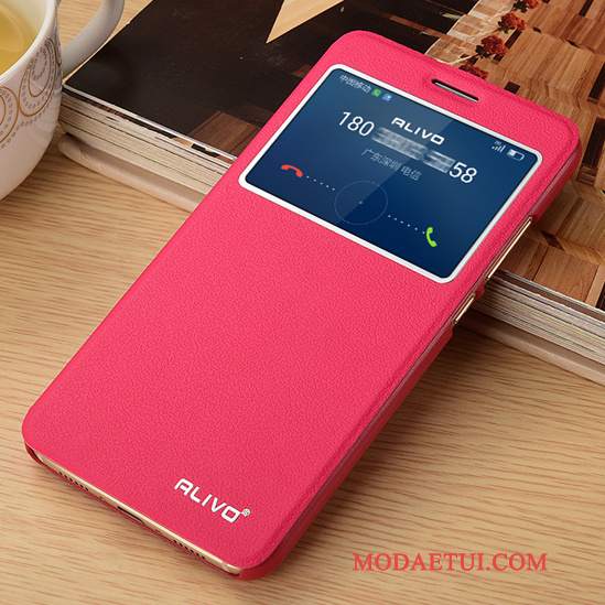 Futerał Huawei G9 Plus Torby Różowe Anti-fall, Etui Huawei G9 Plus Skóra Na Telefon