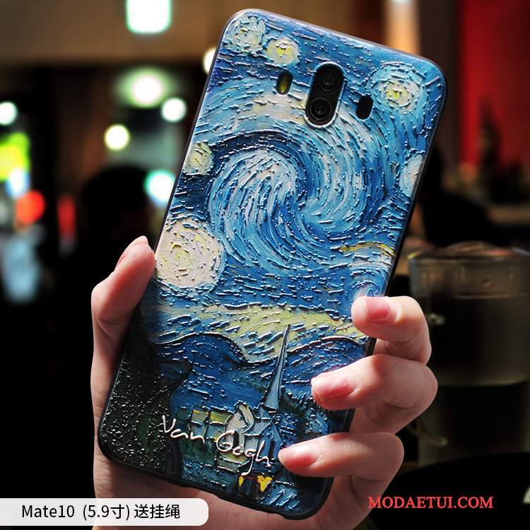 Futerał Huawei Mate 10 Kreatywne Anti-fall Sztuka, Etui Huawei Mate 10 Miękki Osobowośćna Telefon