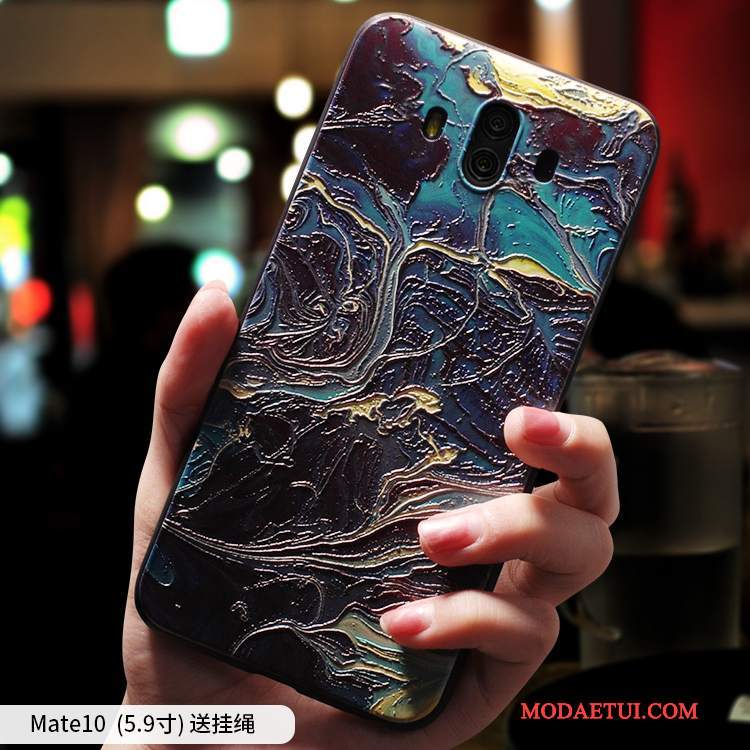 Futerał Huawei Mate 10 Kreatywne Anti-fall Sztuka, Etui Huawei Mate 10 Miękki Osobowośćna Telefon