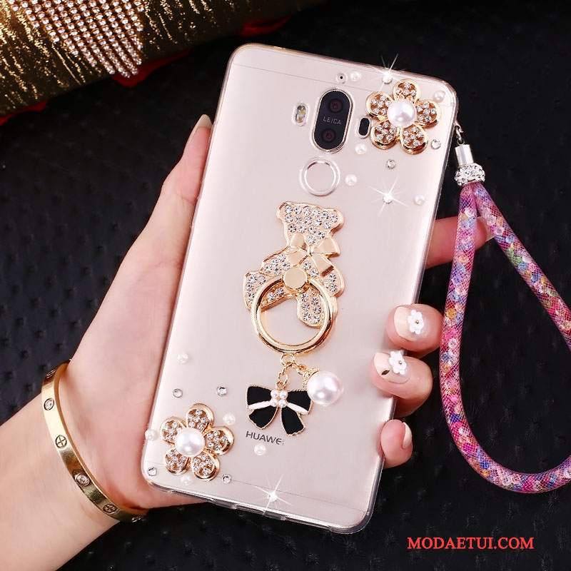 Futerał Huawei Mate 10 Pro Kreatywne Ring Złoto, Etui Huawei Mate 10 Pro Rhinestone