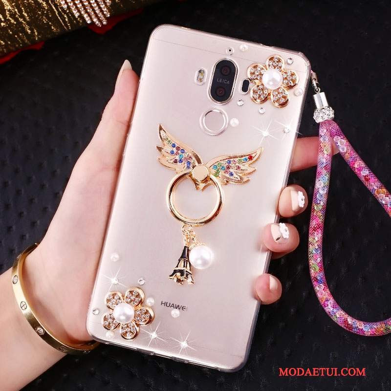 Futerał Huawei Mate 10 Pro Kreatywne Ring Złoto, Etui Huawei Mate 10 Pro Rhinestone