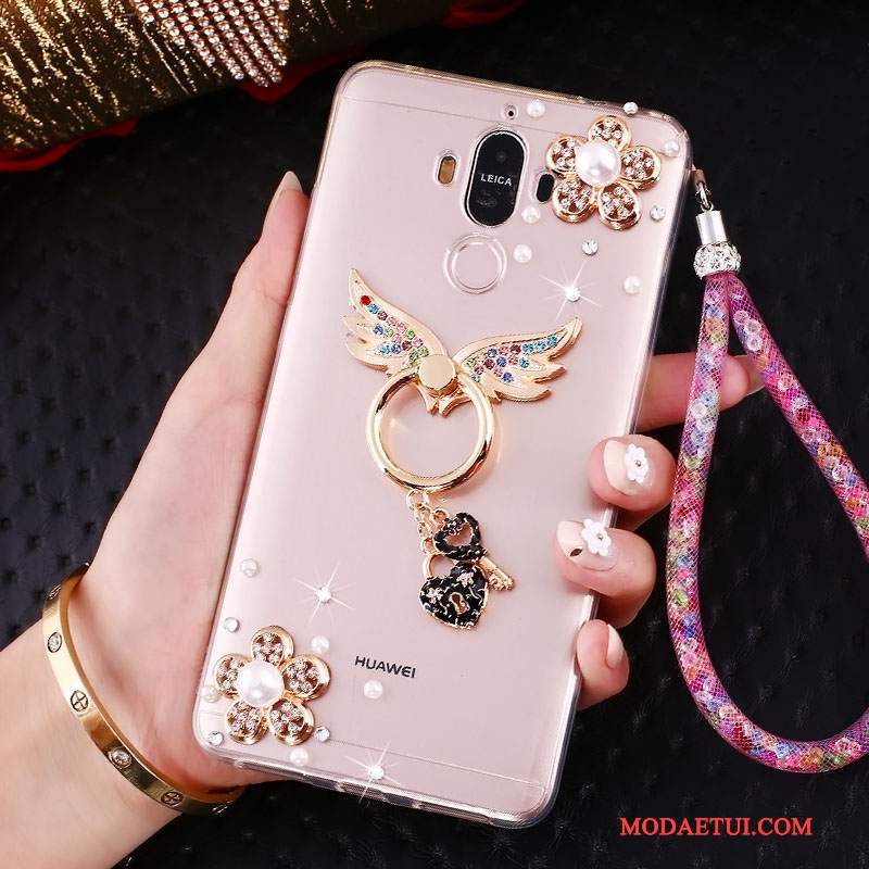 Futerał Huawei Mate 10 Pro Kreatywne Ring Złoto, Etui Huawei Mate 10 Pro Rhinestone