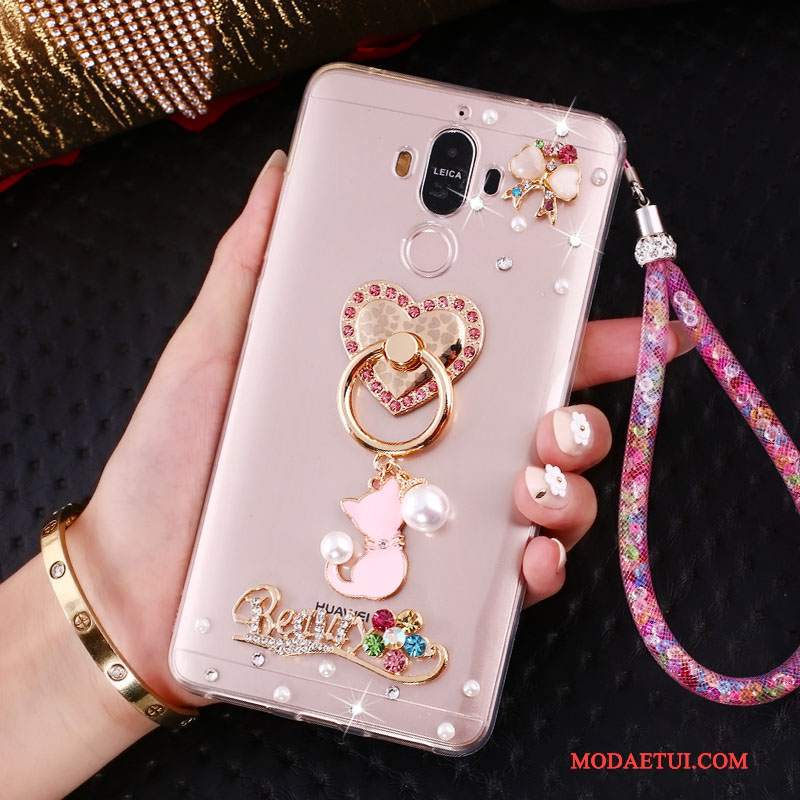 Futerał Huawei Mate 10 Pro Kreatywne Ring Złoto, Etui Huawei Mate 10 Pro Rhinestone